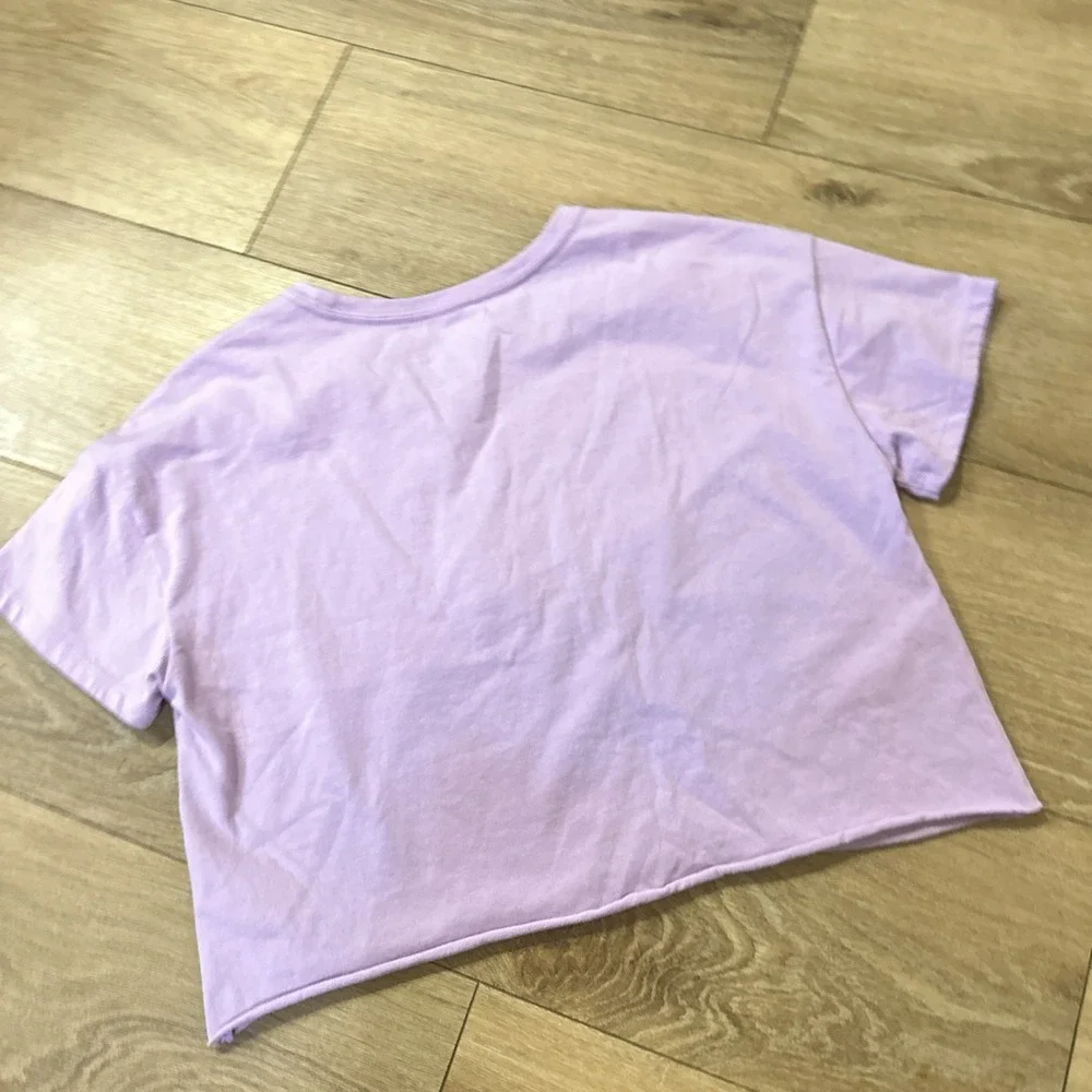 Old Navy‎ X Disney Mickey Mouse Cut Off Crop Tee Purple Girl's Size XL 14-16